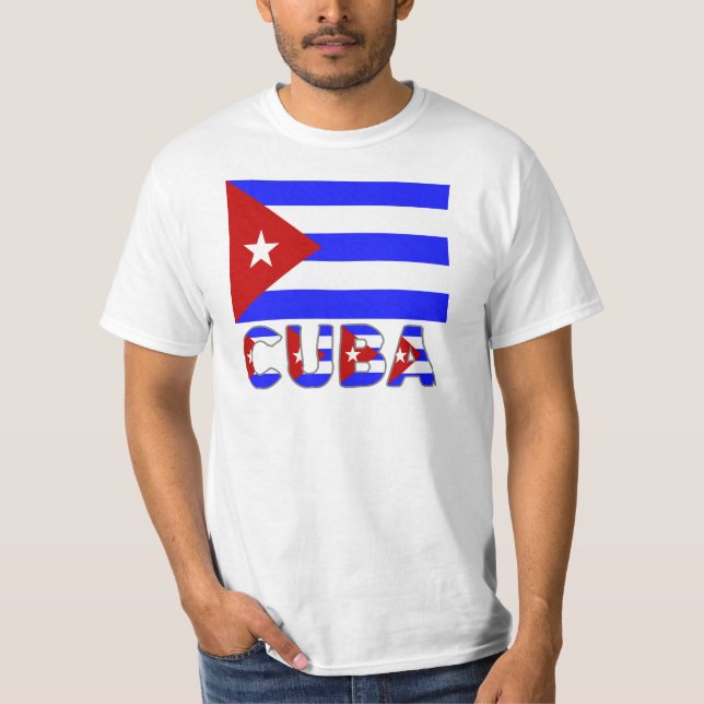 T-shirts Luz da Bandeira e Palavra de Cuba (Frente)