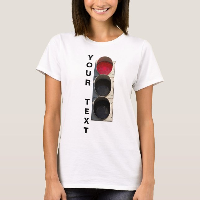 T-shirts Luz de tráfego - Vermelho (Frente)