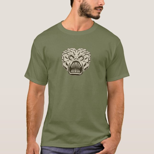 T-shirts Luz marciana - marrom - ataque de Marte (Frente)