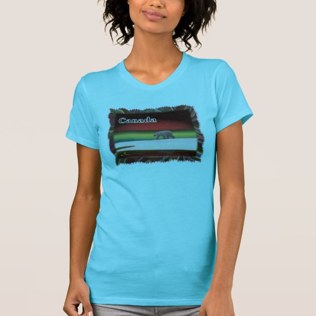 T-shirts Luz Polar Urso (Frente)