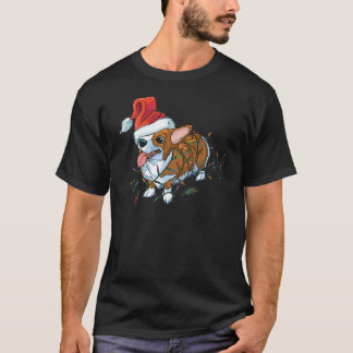 T-shirts Luzes do Xmas do Natal do filhote de cachorro do