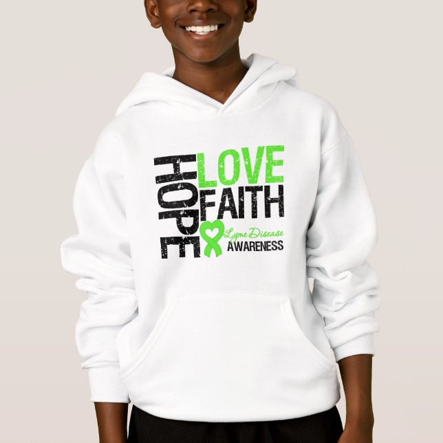 T-shirts Lyme Disease Hope Love Faith (Frente)
