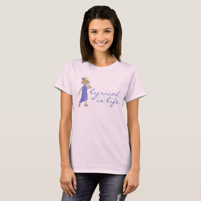 T-shirts Lyrical is Life Love Modern Dançer Professora De D (Frente Completa)