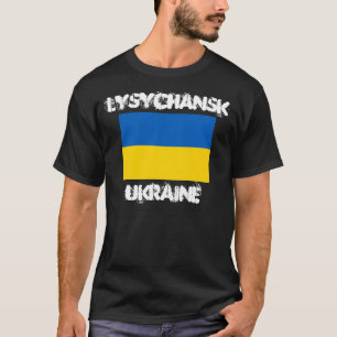 T-shirts Lysychansk, Ucrânia com bandeira ucraniana