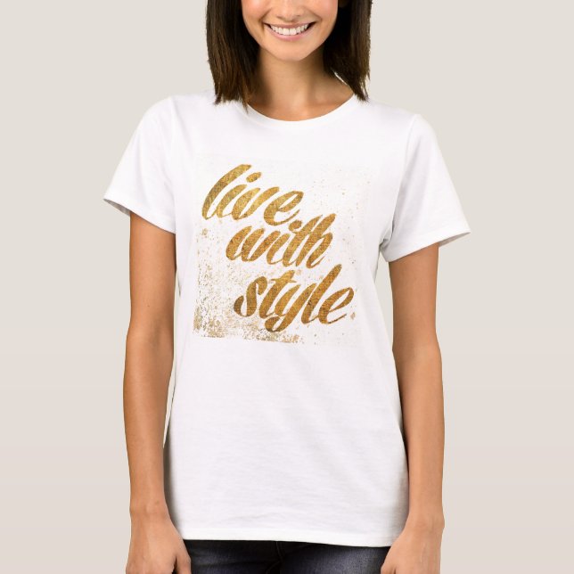 T-shirts Maçã Selvagem | Live with Style - Girly Cote (Frente)