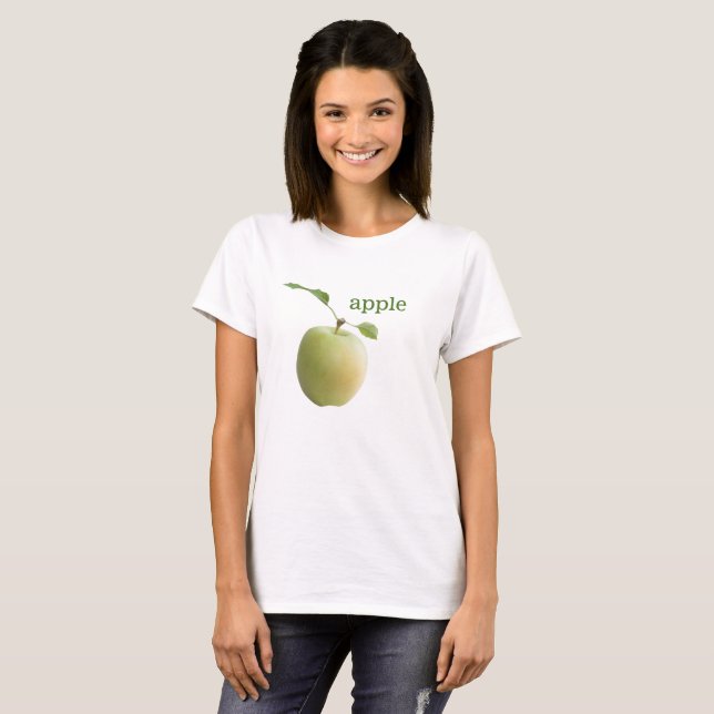 T-shirts Maçã verde (Frente Completa)