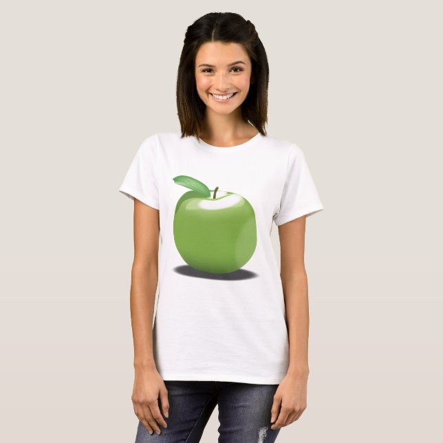 T-shirts Maçã Verde (Frente Completa)