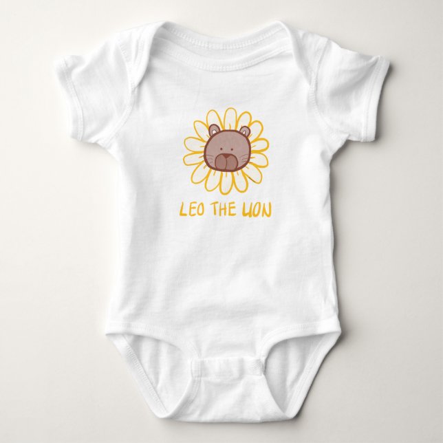T-shirts Macacão de Bebê Leo o Leão (Frente)