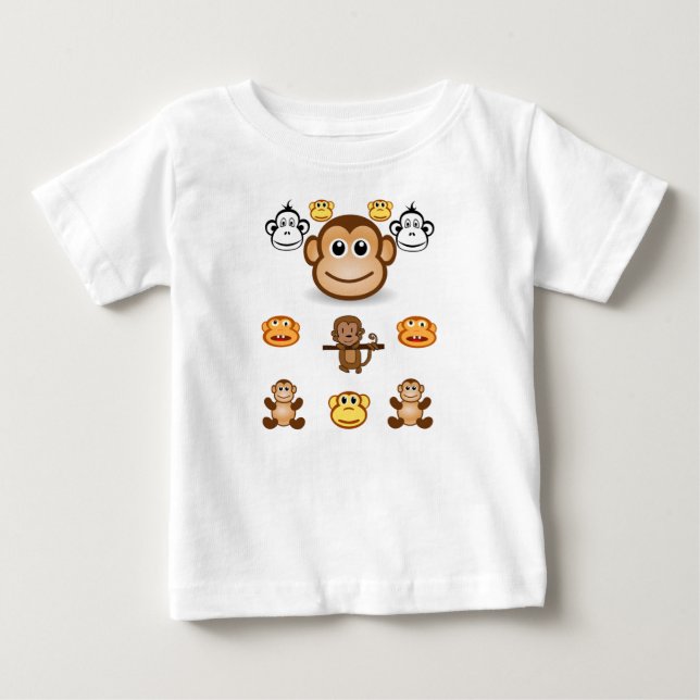 T-shirts Macacãozinho para Bebês (Frente)