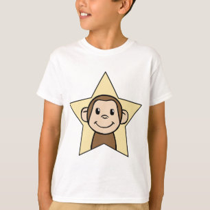 T-shirts Macaco bonito do clipart dos desenhos animados com