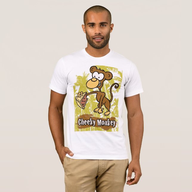 T-shirts Macaco Cheeky na Selva (Frente Completa)