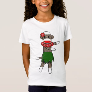 T-shirts Macaco da peúga de Hula - boneca das meninas