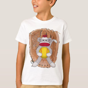T-shirts Macaco da peúga do softball