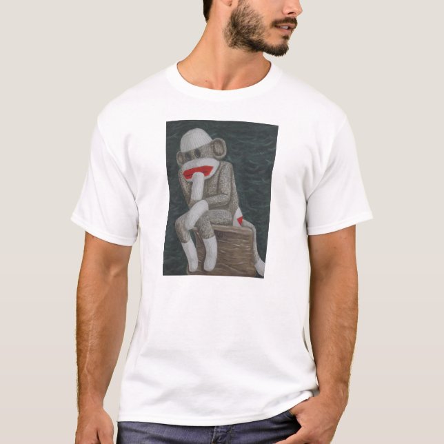 T-shirts Macaco de pensamento de Thock (Frente)