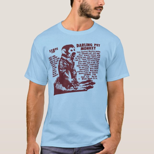 T-shirts Macaco do animal de estimação (Frente)