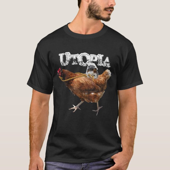 T-shirts macaco e galinha, UTOPIA (Frente)