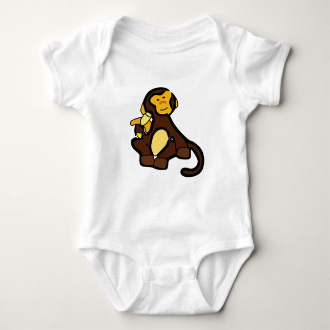 T-shirts Macaco Feliz Com Banana (Frente)