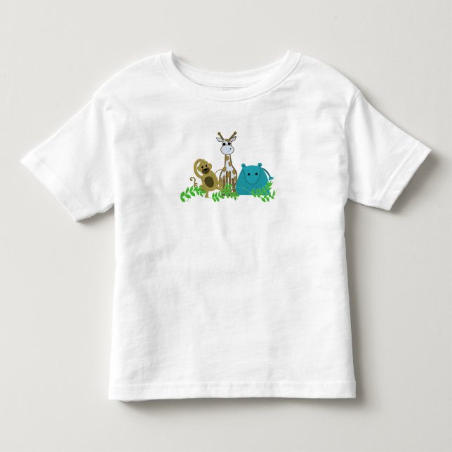 T-shirts Macaco, Girafa e Hipopótamo (Frente)