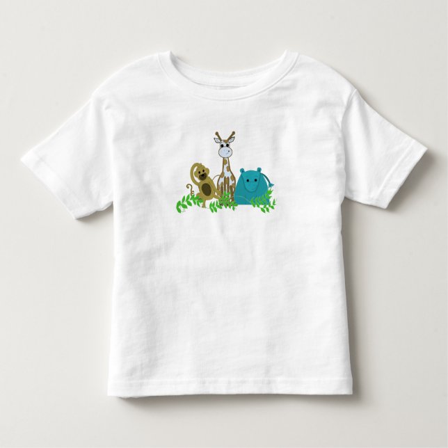 T-shirts Macaco, Girafa e Hippo (Frente)