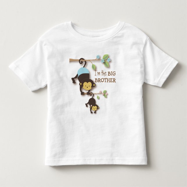 T-shirts Macaco-irmão-grande-bonito com o filho-da-mãe (Frente)
