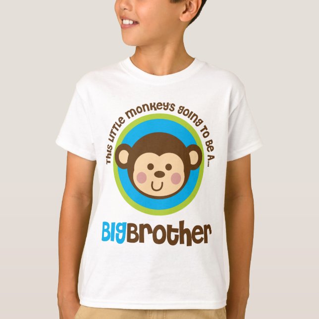 T-shirts Macaco pequeno que vai ser um big brother (Frente)