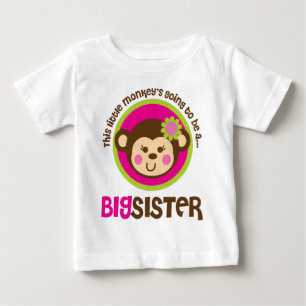 T-shirts Macaco Pequeno Vai Ser Uma Irmã Grande