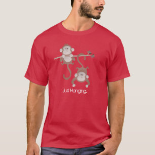T-shirts Macacos de desenho animado pendurados