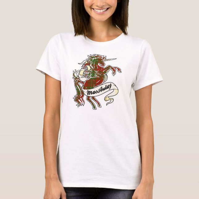 T-shirts MacAulay Tartan Unicorn (Frente)