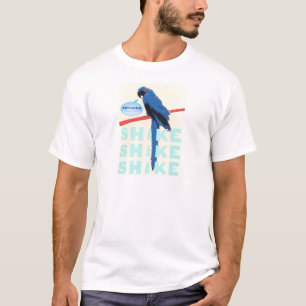 T-shirts Macaw do chocalho e do rolo da agitação