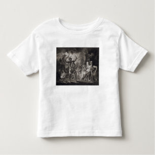 T-shirts Macbeth, três bruxas e Hecate no ato IV, S