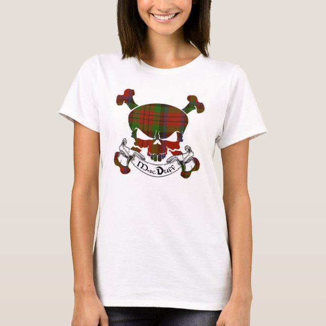 T-shirts MacDuff Tartan Skull (Frente)