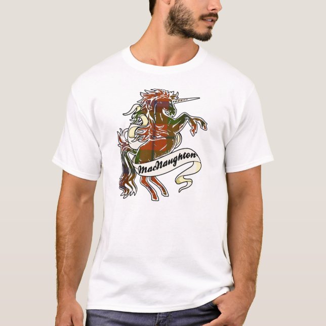 T-shirts MacNaughton Tartan Unicorn (Frente)