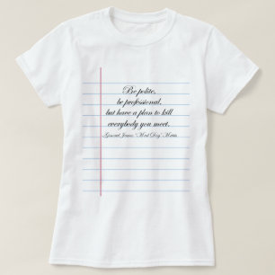 T-shirts Mad Dog Mattis, citação "Seja educado"