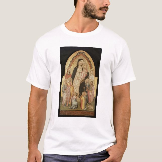 T-shirts Madonna e criança Enthroned (Frente)
