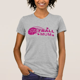 T-shirts Mãe de Netball Rosa