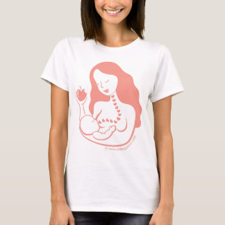 T-shirts mãe e bebê dealimentação, comer saudável