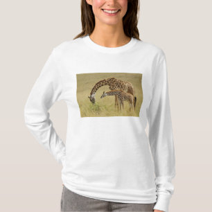 T-shirts Mãe e bebê Masai Giraffe, Giraffa