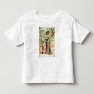 T-shirts Mãe e filha em uma caminhada (litho da cor)