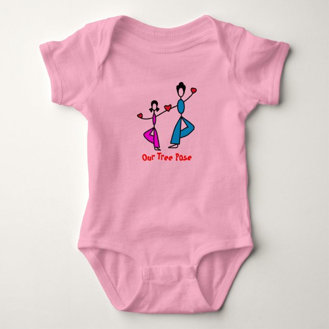 T-shirts Mãe e Filha - Roupas de Yoga Bebê (Frente)