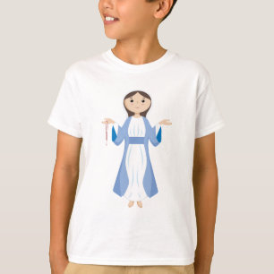 T-shirts Mãe Mary com rosário