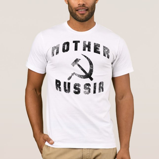 T-shirts MÃE RÚSSIA, vintage (Frente)