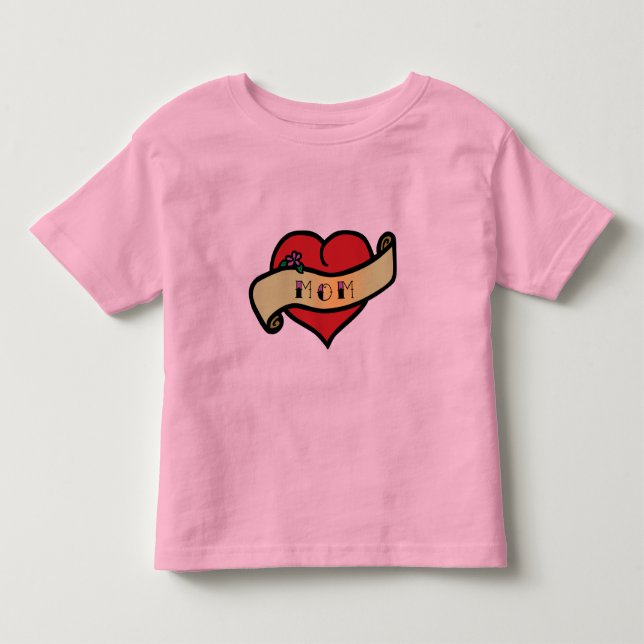T-shirts Mãe Tattoo Heart (Frente)