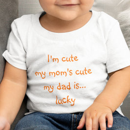 T-shirts Mães Fofo Pai Sortudo Crianças Engraçadas Menino M