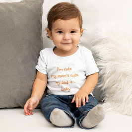 T-shirts Mães Fofo Pai Sortudo Crianças Engraçadas Menino M