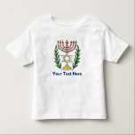 T-shirts Magen Persa David Menorah<br><div class="desc">Esta imagem foi adaptada de um antigo azulejo judeu persa e apresenta uma menorah com um Magen David (Estrela de David) enquadrado por ramos de oliveira. As imperfeições da imagem original pintada à mão foram preservadas.</div>