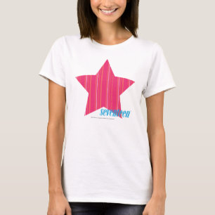 T-shirts Magenta fina 3 das listras
