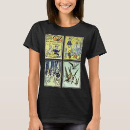 T-shirts Mágico de Oz Vintage, 4 Cenas de Contos de Fadas