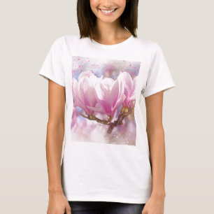 T-shirts Magnésia rosada a púrpura florida - Flor Primavera
