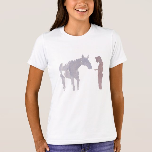 T-shirts Maiden e um Cavalo (Frente)