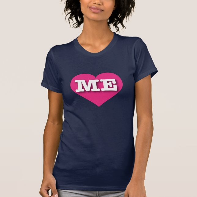 T-shirts Maine Hot Pink Heart (Frente)